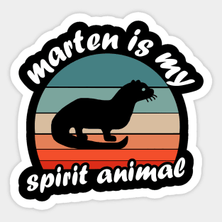 My spirit animal marten saying retro wild animal Sticker